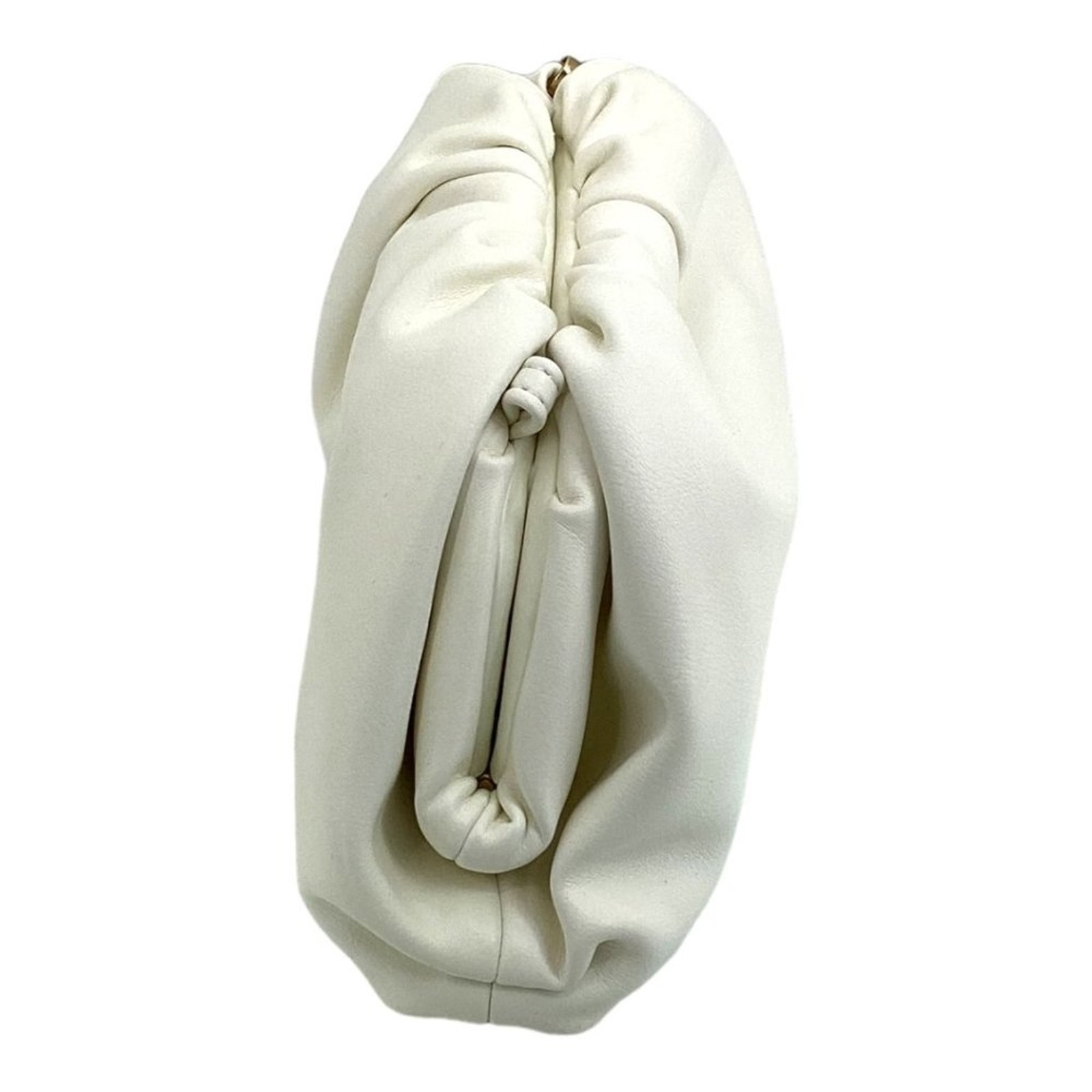 Understated Leather Ivory Dumpling Crescent Clutch Nwt $100 Msrp — image 7 of 8